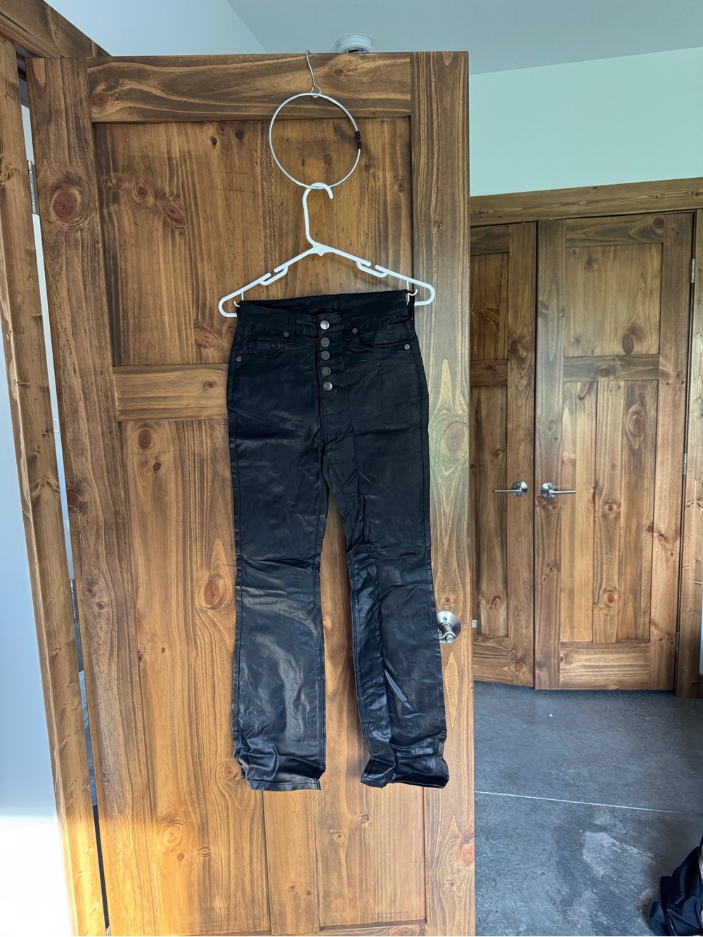 Classic High-Rise Black Women’s faux leather pants